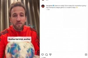 替補戴帽！凱恩社媒發(fā)視頻紀念：讓我們將當前勢頭延續(xù)到歐冠