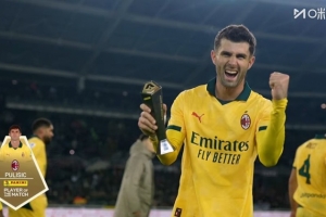 替補登場梅開二度！官方：普利西奇當選都靈2-3米蘭全場最佳球員