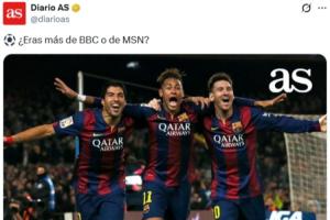 經(jīng)典PK！阿斯報曬圖發(fā)問：你更喜歡BBC，還是MSN？