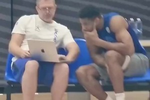 還是輸了！字母哥賽前認真觀看申京比賽錄像 并換上21年冠軍鞋