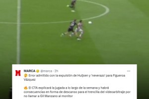 馬卡報(bào)：西足協(xié)將評(píng)議赫伊森紅牌并承認(rèn)誤判，VAR裁判將停哨