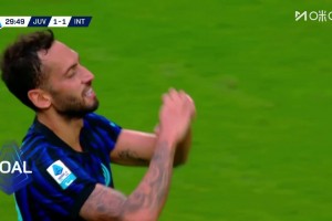 國(guó)米1-1扳平尤！文奧古斯托回做，恰20迎球左腳迎球怒射破門