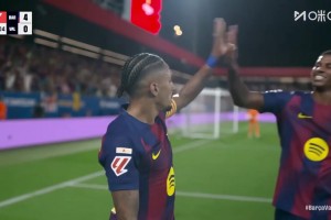 瓦倫后衛(wèi)自亂陣腳，拉菲尼亞禁區(qū)內(nèi)爆射破門梅開二度！