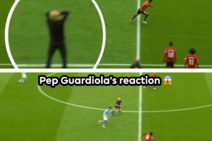 梅努穿襠戲耍后場邊瓜迪奧拉的反應(yīng)??