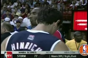 攻防一體！07年美國(guó)男籃訓(xùn)練賽，科比主防詹姆斯，還執(zhí)行最后一投