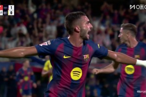 巴薩配合美如畫！奧爾莫腳后跟送助攻！費蘭跟進推射破門得手！