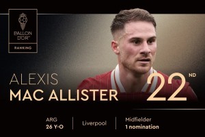 2025年金球獎(jiǎng)排名第22位！麥卡利斯特，第一次獲得提名