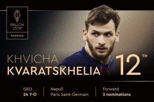 2025年金球獎排名第12位！克瓦拉茨赫利亞，第二次獲得提名