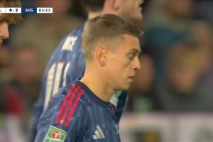 阿森納鎖定勝局！特羅薩德遠射破門，薩利巴長傳助攻