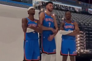 加起來8.2億的超級組合！雷霆新三少媒體日同框合影