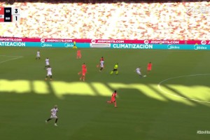 反擊打崩巴薩！巴薩補(bǔ)時(shí)再丟一球，1-4落后塞維利亞