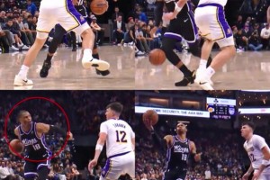 侮辱性極強(qiáng)！威少變向一步過掉拉拉維亞，還調(diào)戲看他一眼??