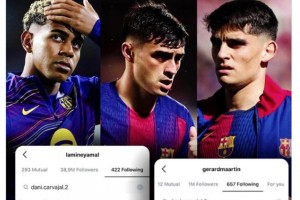 亞馬爾，佩德里和庫巴西取消關(guān)注卡瓦哈爾社媒??