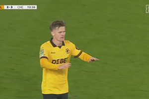 狼隊再扳一球！沃爾費小角度打門得手！狼隊2-3落后切爾西！