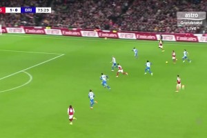 阿森納再下一城！安努斯射門被撲，薩卡跟進(jìn)補(bǔ)射破門