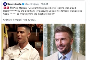 C羅比小貝帥？摩根：這可能會(huì)引發(fā)比C羅vs梅西之爭更大的全球辯論