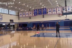 陣容深度還是夠的！喬治和麥凱恩一起進(jìn)行全場(chǎng)投籃加練！