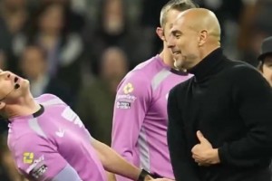 可能只有AI才能表達(dá)出瓜迪奧拉對(duì)裁判的心情吧，這也太搞了！