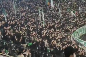 火藥味十足??！實(shí)拍：國安球迷看臺高喊“建業(yè)是XX”